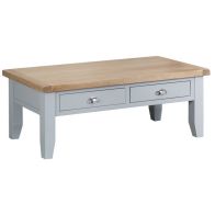 See more information about the Lighthouse Large Coffee Table Grey & Oak 2 Drawer